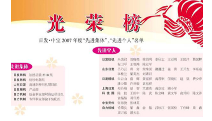 光荣榜——dg视讯 中宝2007年度“先进集体”、“先进个人”名单